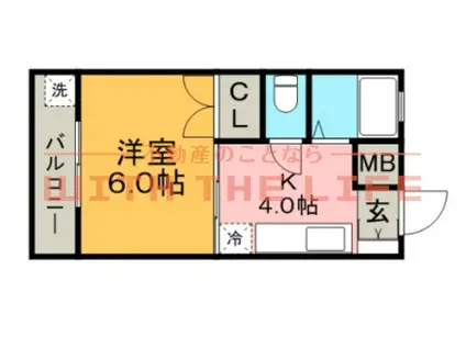 ネオステージIII(1K/3階)の間取り写真