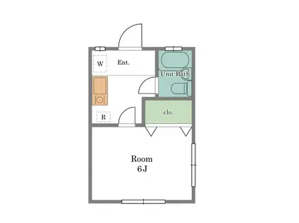 リバーサイドTK(1K/2階)の間取り写真