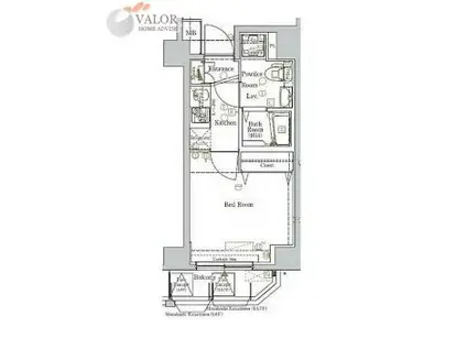 VERXEED蒲田(1K/3階)の間取り写真