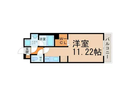 ルクール金山(ワンルーム/7階)の間取り写真