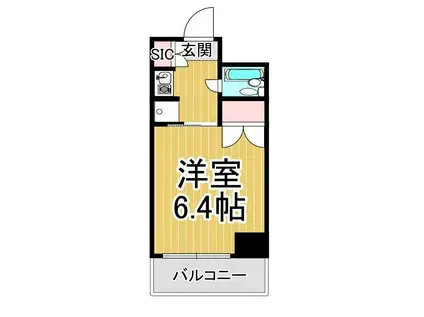 コスモ亀有V(1K/8階)の間取り写真