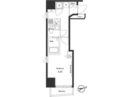 ヴェルト新宿イースト(1K/9階)の間取り写真