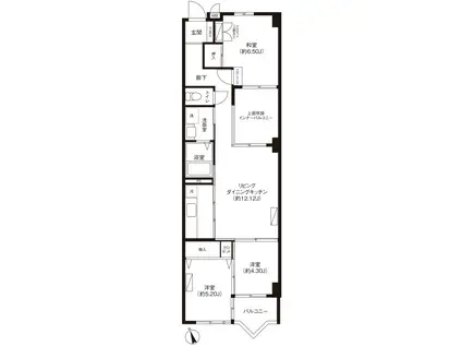 パルファム経堂(3LDK/2階)の間取り写真