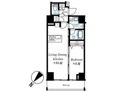 プレール・ドゥーク押上IV(1LDK/4階)の間取り写真