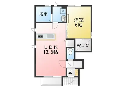 サイプラスNISHIKI(1LDK/1階)の間取り写真