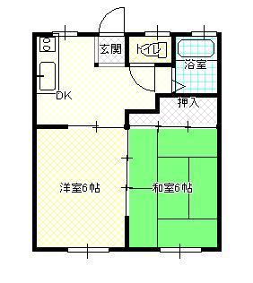 ダイヤモンドメゾン矢口(2K/1階)の間取り写真