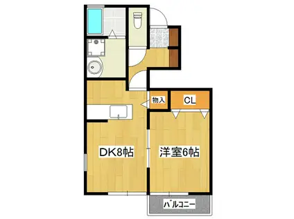 プルミエール野澤G(1LDK/1階)の間取り写真