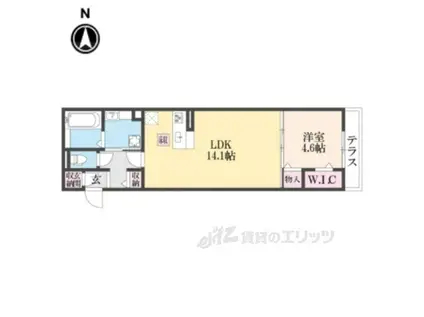 ハッピーライフVI(1LDK/1階)の間取り写真