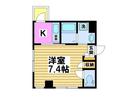 LA CASA MURE(1K/3階)の間取り写真