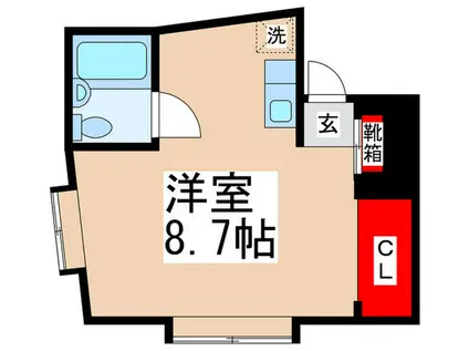 ベルゾーネ2(ワンルーム/2階)の間取り写真