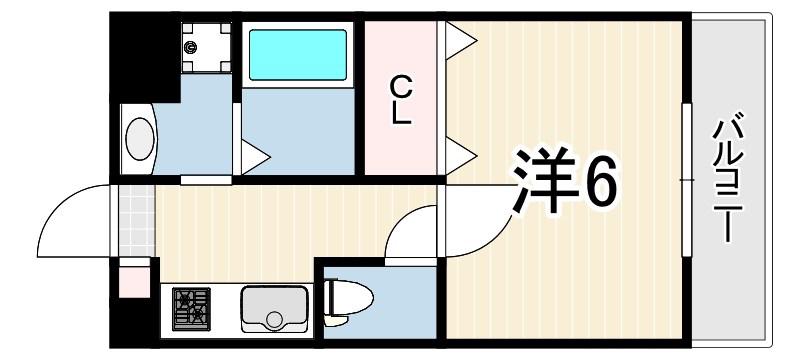 ココル プルミエ(1K/4階)の間取り写真