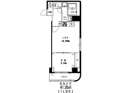 GRACE HIL(1LDK/2階)の間取り写真
