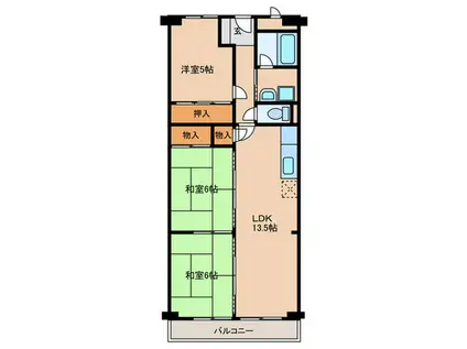 シャルマンコーポ草津(3LDK/3階)の間取り写真