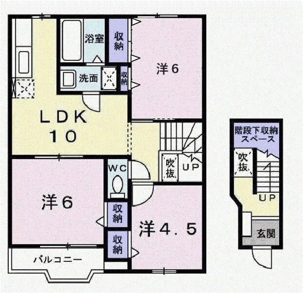 クレール(3LDK/2階)の間取り写真