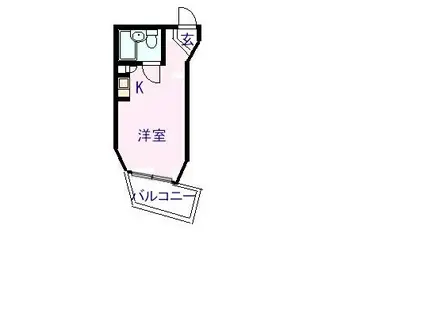 イチエイパークサイドハイツ(ワンルーム/4階)の間取り写真