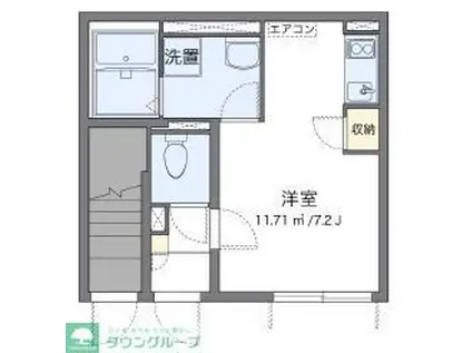 クレイノルミネスII(ワンルーム/1階)の間取り写真