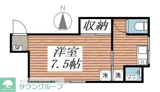 COCO SUMOO(1K/2階)の間取り写真
