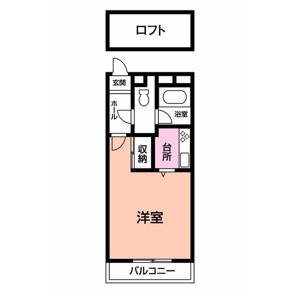 デミュールカマタ(1K/1階)の間取り写真