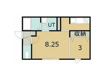 ほっとPROMENADE(1LDK/2階)の間取り写真