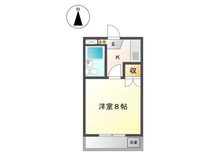 レジデンス中之池(1K/3階)の間取り写真