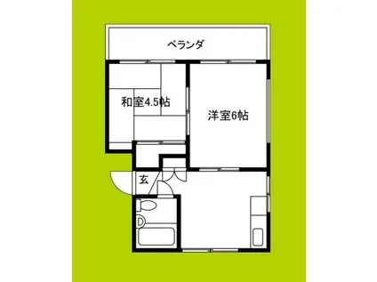 EXEマンション(2DK/3階)の間取り写真