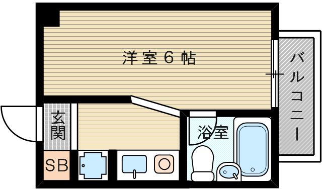 ベルメゾンステラ(1K/4階)の間取り写真