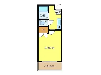 サザンポート内海(1K/4階)の間取り写真