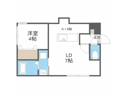 B MONTAGNE(1LDK/3階)の間取り写真