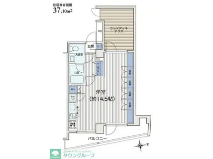 ライブコート大鳥居(ワンルーム/5階)の間取り写真