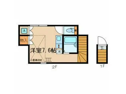 アペックス・下高井戸(ワンルーム/2階)の間取り写真