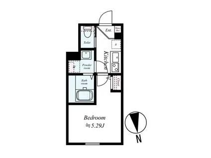 GRADUS中板橋(1K/2階)の間取り写真
