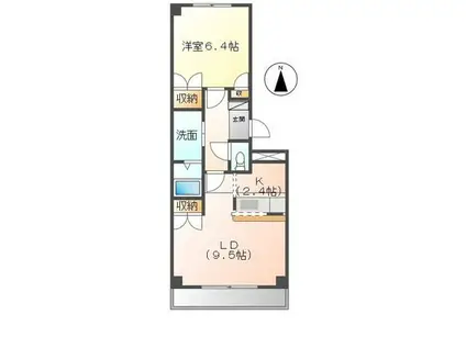 スティ・マキ(1LDK/3階)の間取り写真