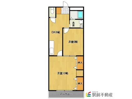 FST希(2DK/1階)の間取り写真