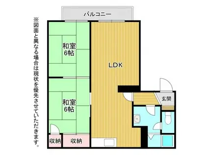 P-ARK・曽根D棟(2LDK/1階)の間取り写真
