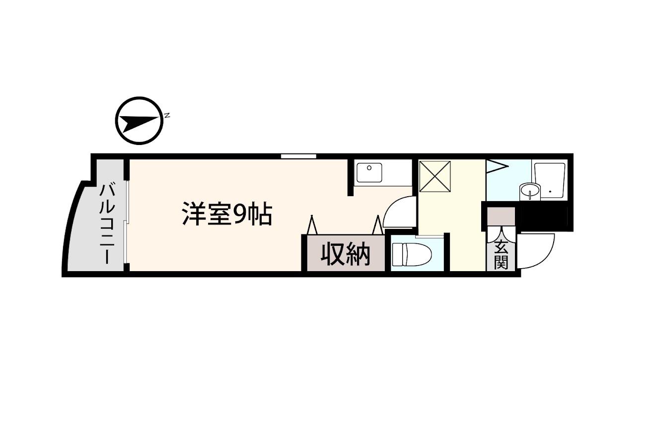 アシスト第7秋田マンション(ワンルーム/4階)の間取り写真