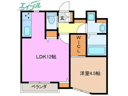 サンフェリーチェ(1LDK/3階)の間取り写真