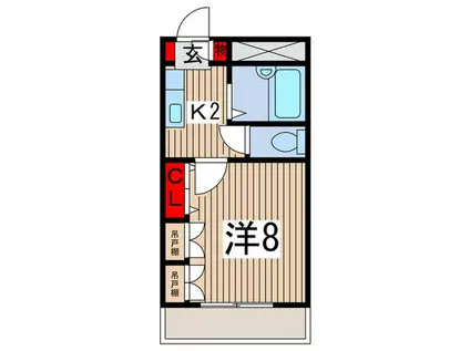 コンツエルト(1K/3階)の間取り写真