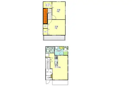 リゼットハウスII(2SLDK/1階)の間取り写真
