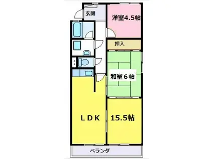 森島コーポラス(3LDK/2階)の間取り写真