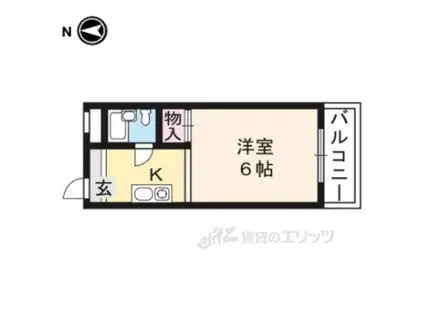 銀閣COZYハイツ(1K/4階)の間取り写真