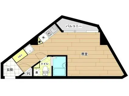 ランドステージ松見坂(ワンルーム/3階)の間取り写真