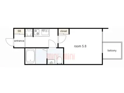セレニテ神戸ミラク(1K/5階)の間取り写真
