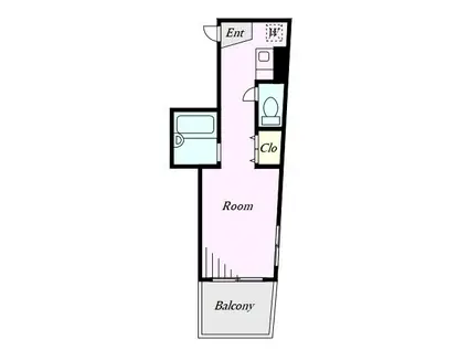 明和ハイツつつじヶ丘壱番館(1K/2階)の間取り写真
