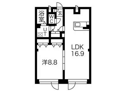 セチュリーパークハイツ(1LDK/4階)の間取り写真