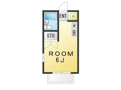 カーザベルデ(ワンルーム/2階)の間取り写真