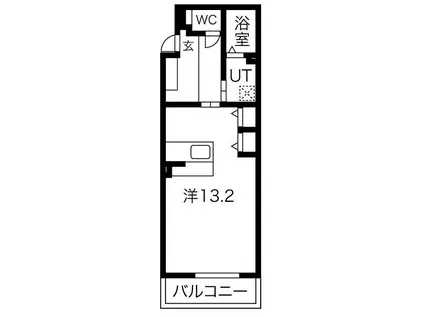 MAISON BLANCHE(1K/2階)の間取り写真