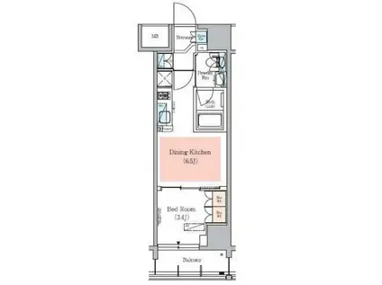 アーバネックス秋葉原イーストIII(1DK/10階)の間取り写真