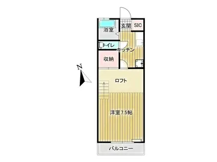 ティエラクイーン(1K/1階)の間取り写真