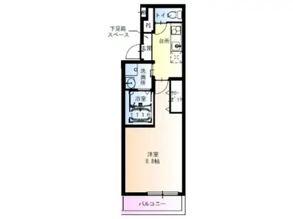 フジパレス堺中長尾II番館(1K/2階)の間取り写真