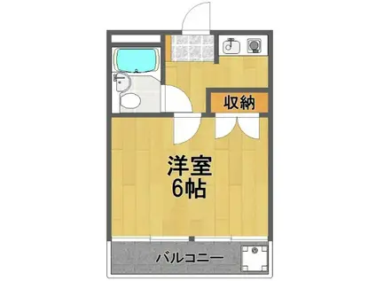 クレッセントK3(1K/1階)の間取り写真